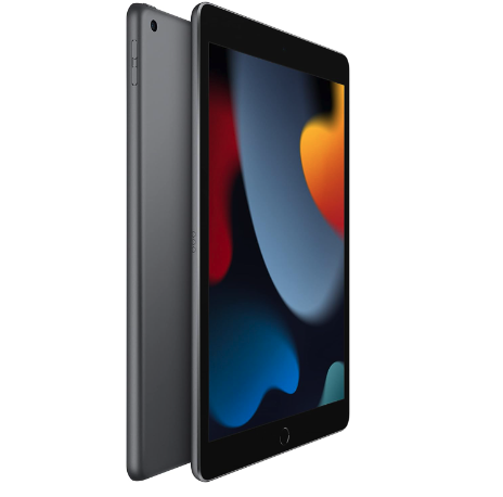 Apple iPad (9th Generation): with A13 Bionic chip, 10.2-inch Retina Display, 64GB, Wi-Fi, 12MP front/8MP Back Camera, Touch ID, All-Day Battery Life – Space Gray