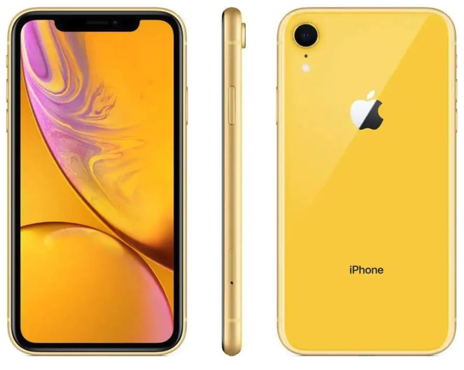 Apple iPhone XR, US Version, 128GB, Yellow - Unlocked (Renewed)