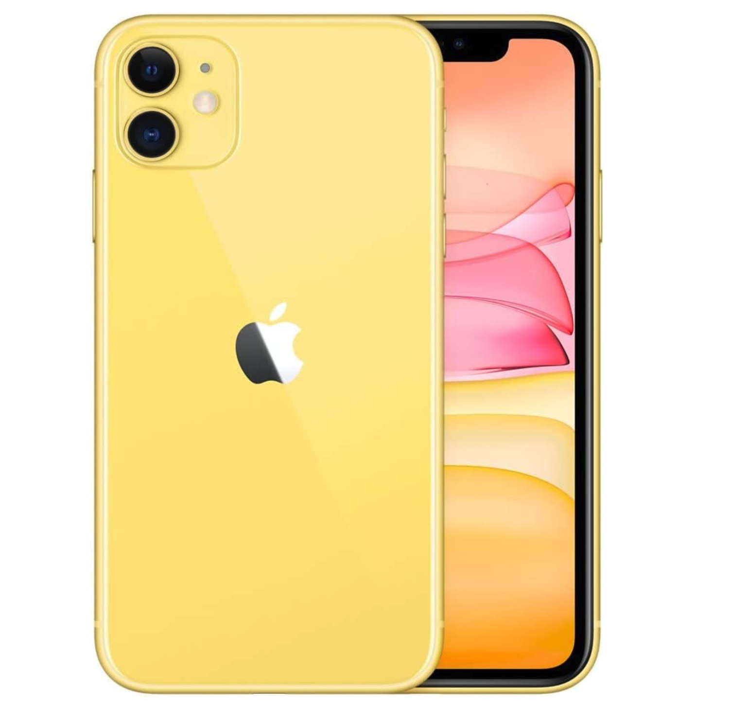 Apple iPhone 11, US Version, 64GB, Yellow - Unlocked (Renewed)